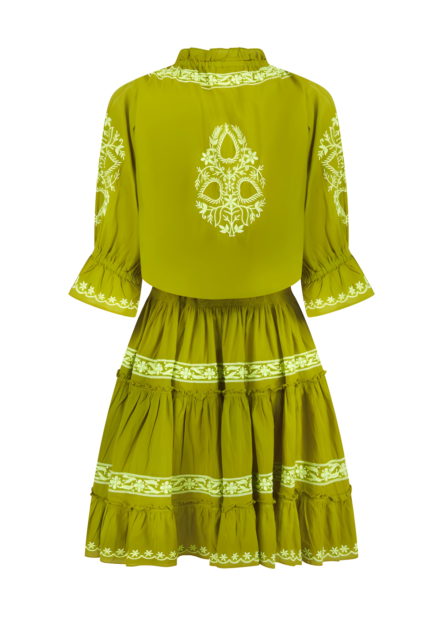 Load image into Gallery viewer, Amante Khaki Lime Mini Dress - Dress
