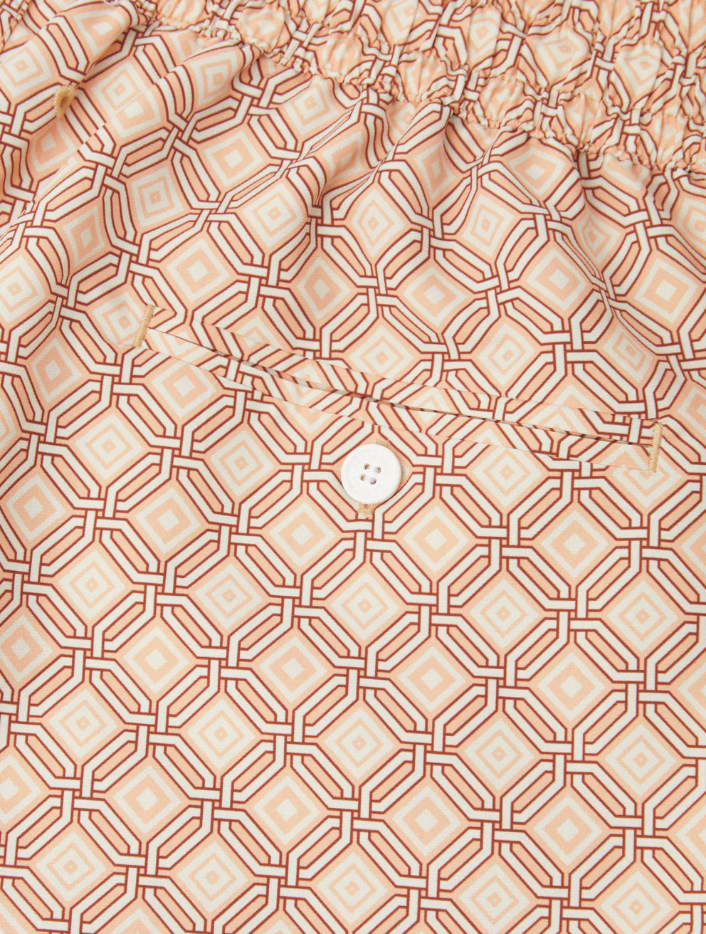 Load image into Gallery viewer, Rio Angra Trelica Print Swimshorts Salmon Pink &amp;amp; Ecru - Swim Shorts
