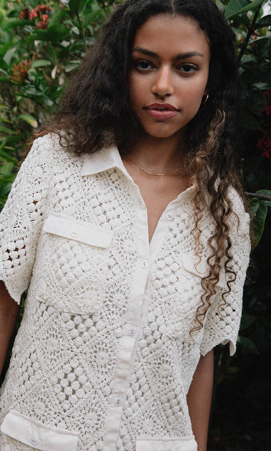 Aries Diamond Crochet Mini Dress