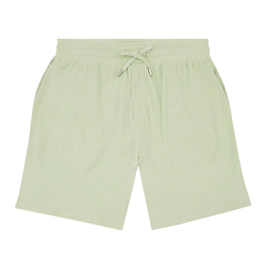 Mens Elastic Waist Shorts in Cotton Green - Shorts