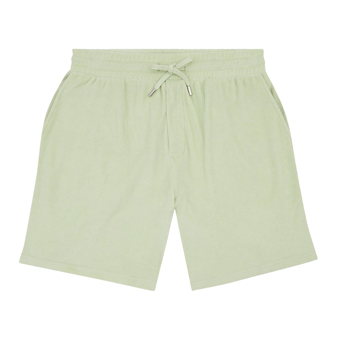 Mens Elastic Waist Shorts in Cotton Green - Shorts