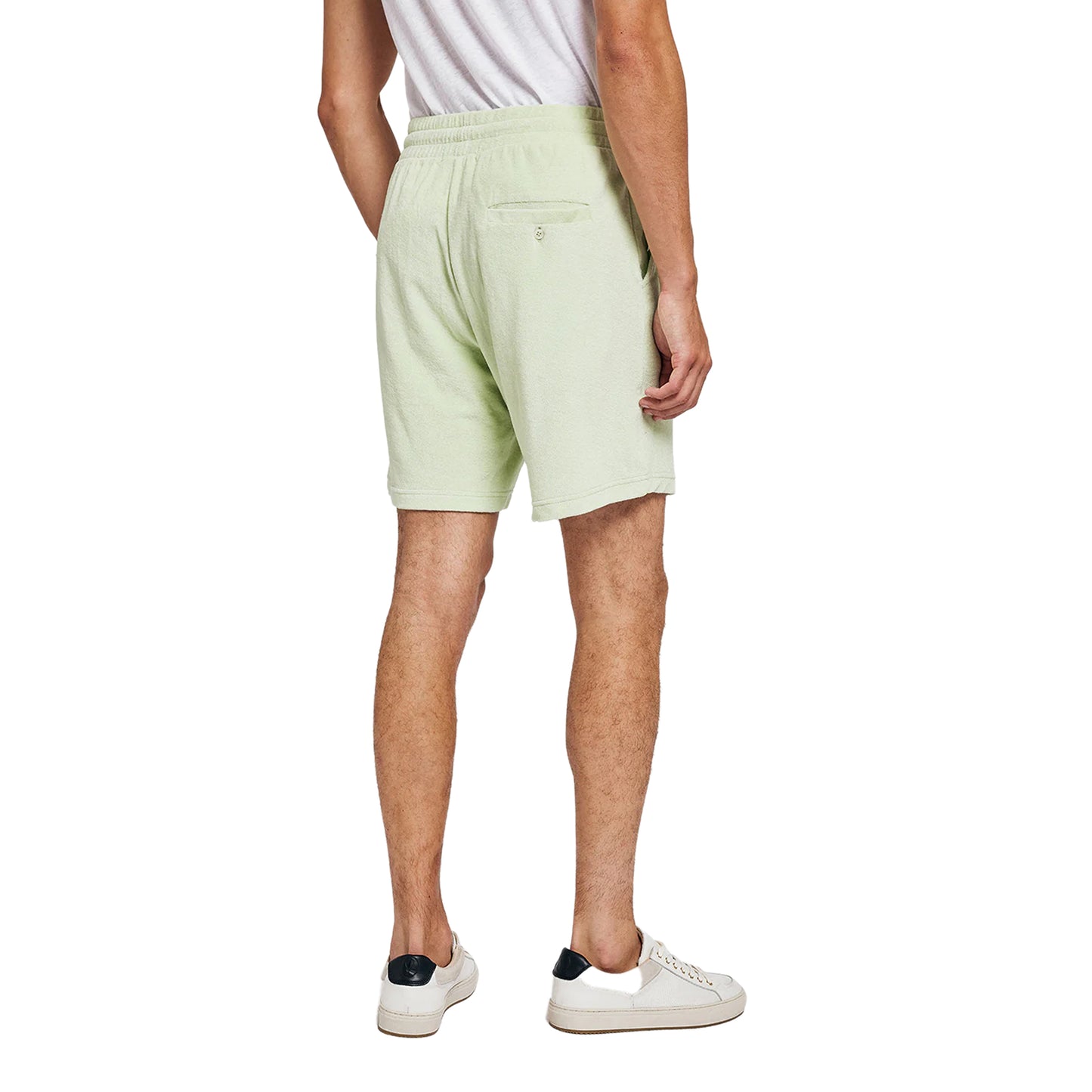 Load image into Gallery viewer, Mens Elastic Waist Shorts in Cotton Green - Shorts
