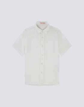 Linen Shirt White Short Sleeved