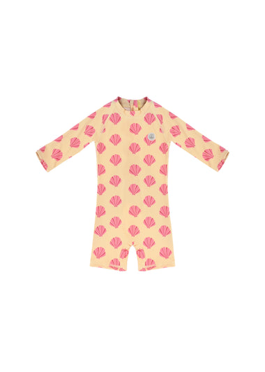Baby Swimsuit Long Sleeve Beach Shells - One Piece
