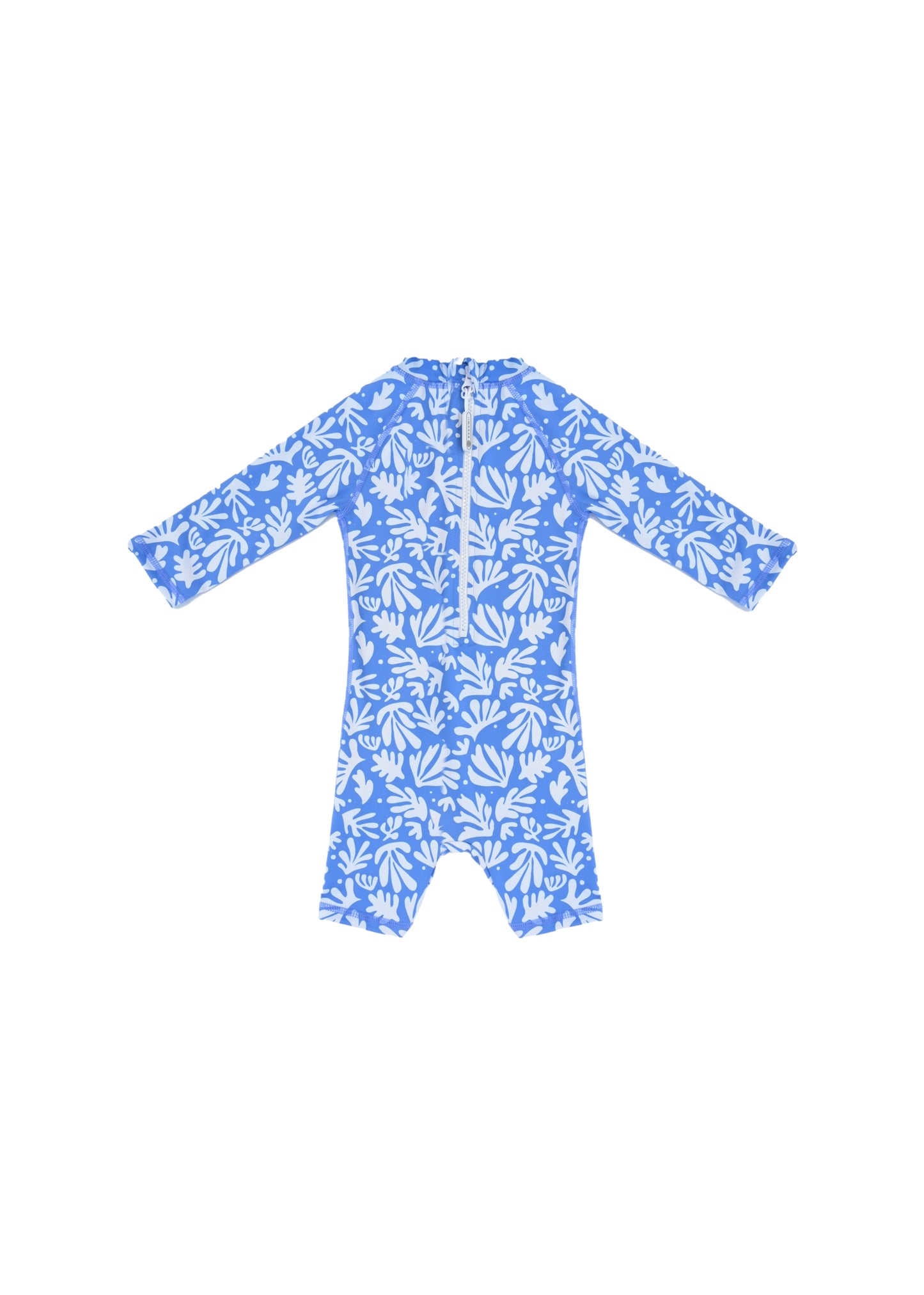 Load image into Gallery viewer, Baby Swimsuit Long Sleeve Deep Blue Corals - One Piece
