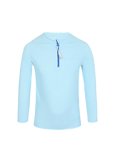 Boy UV Tees Long Sleeve Fresh Blue - Rash Guard