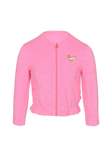 Zip Up Terry Cloth Cardigan and Short - Set