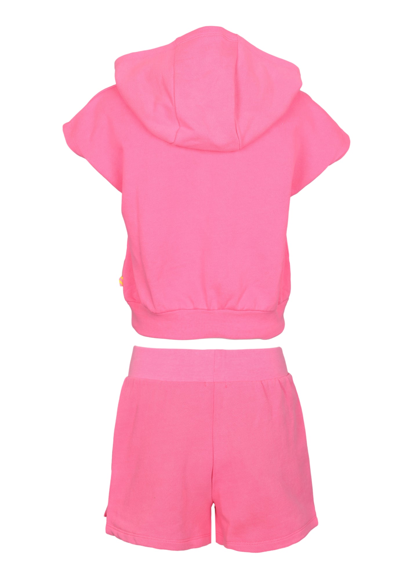Girls Pink Hooded Top and Short Set - Set
