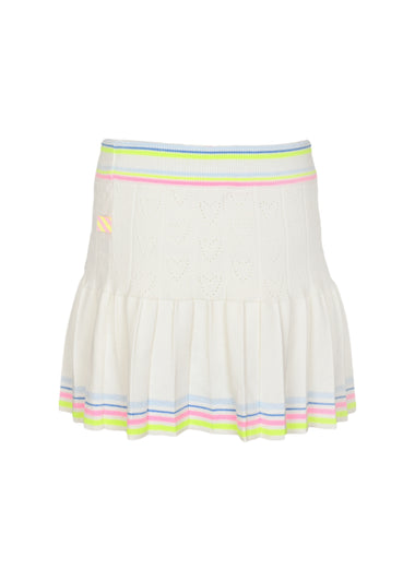Girls Ivory Heart Top and Skirt Set - Set