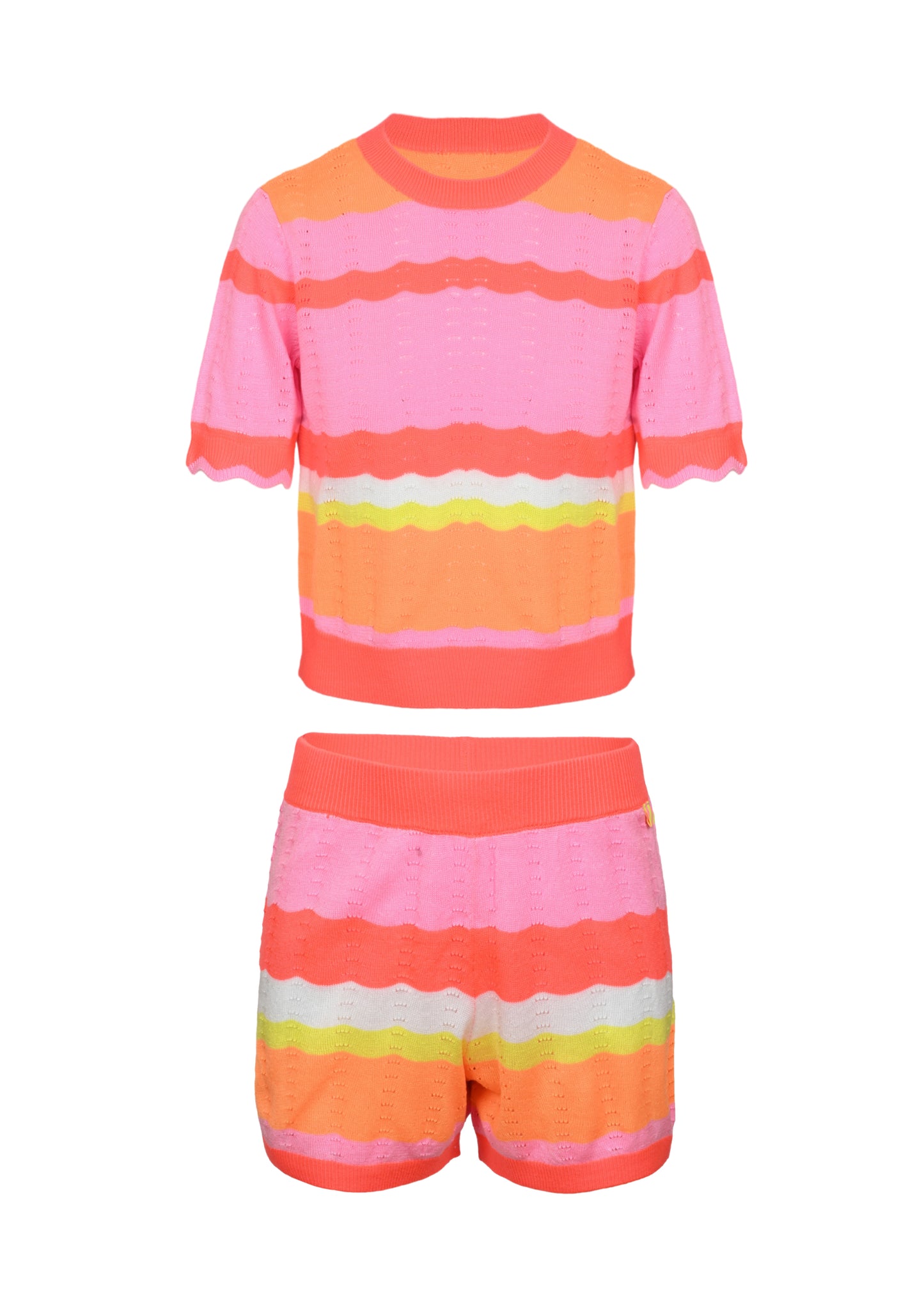 Load image into Gallery viewer, Girls Multi/Print Knit Top &amp;amp; Short Set - Set
