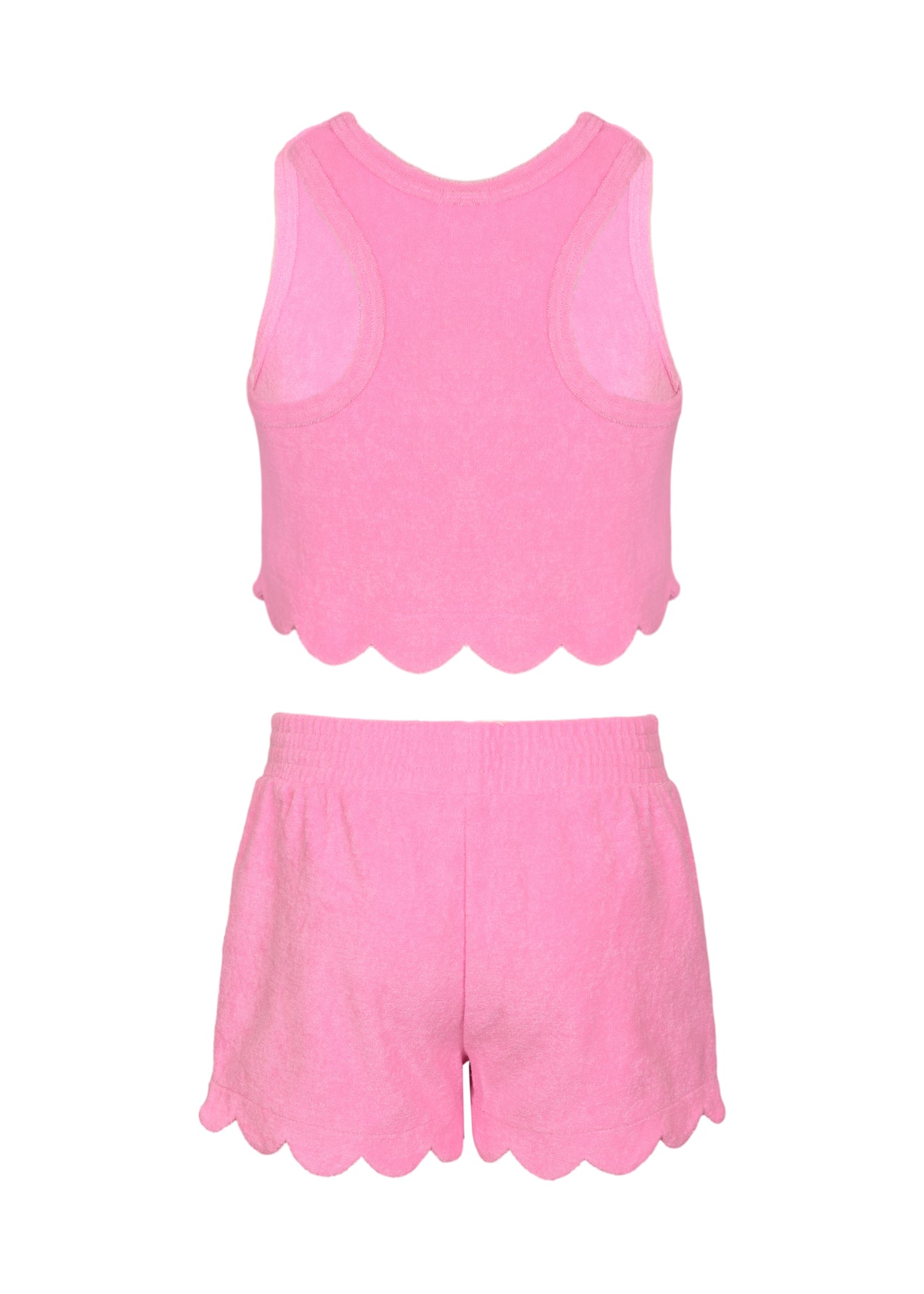 Load image into Gallery viewer, Sequin Trimmed Terry Cloth Tank Top and Short - Set
