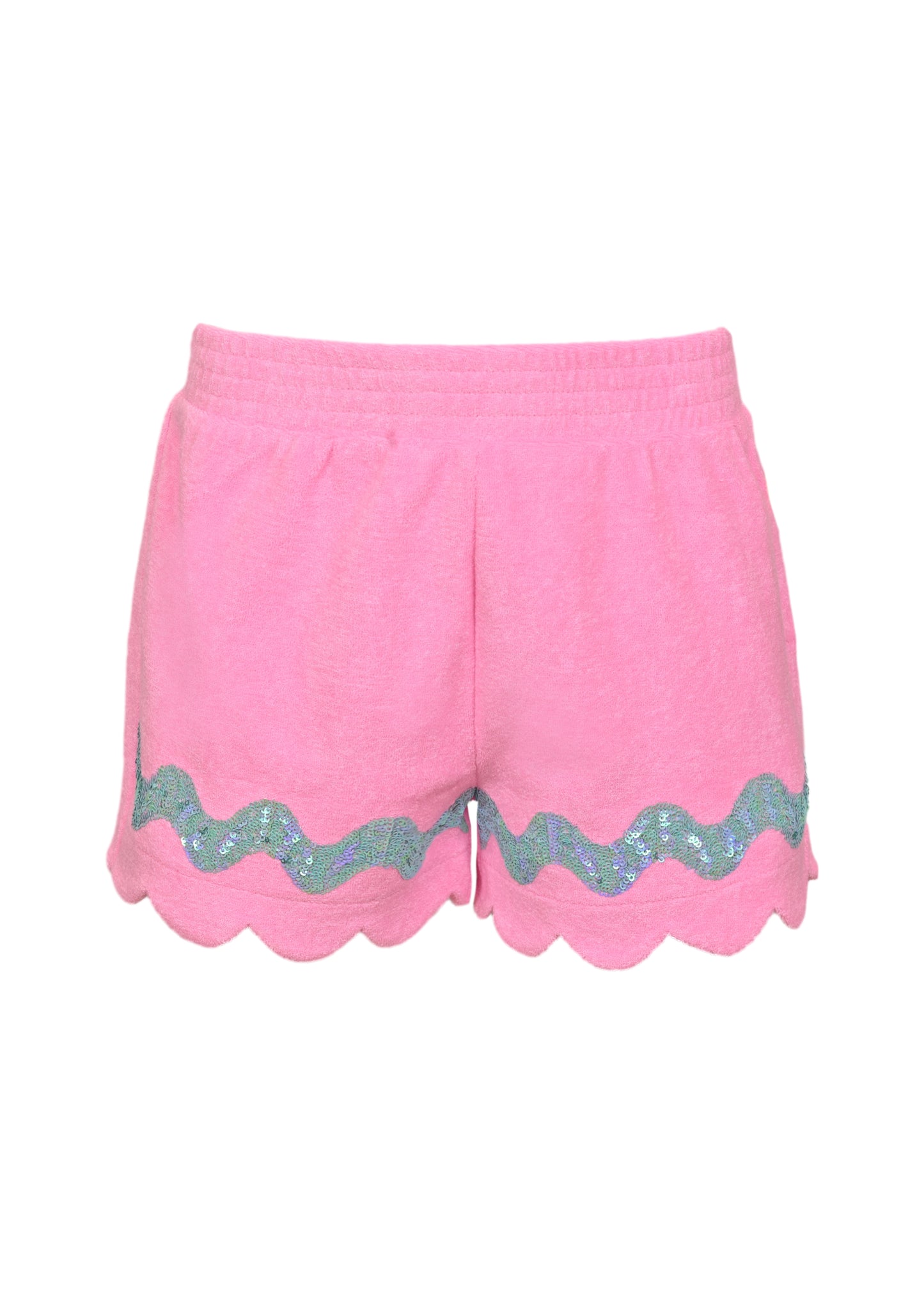 Load image into Gallery viewer, Sequin Trimmed Terry Cloth Tank Top and Short - Set
