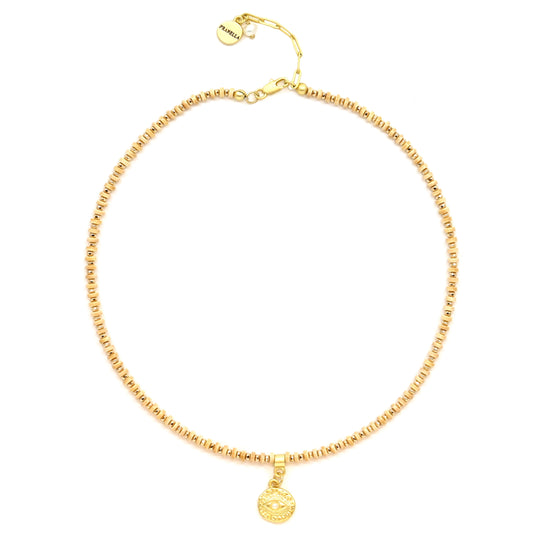 Brandy Golden Eye Necklace - Necklace