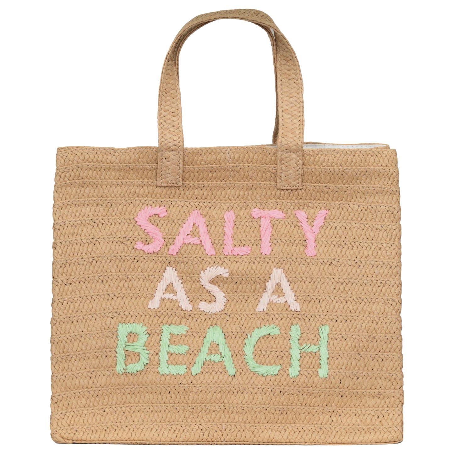 Load image into Gallery viewer, Salty As a Beach Tote Bag Mint Rainbow - Bag
