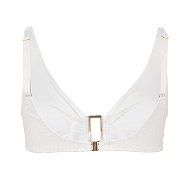 Bel Air Bikini Top Ivory Ribbed - Bikini Top