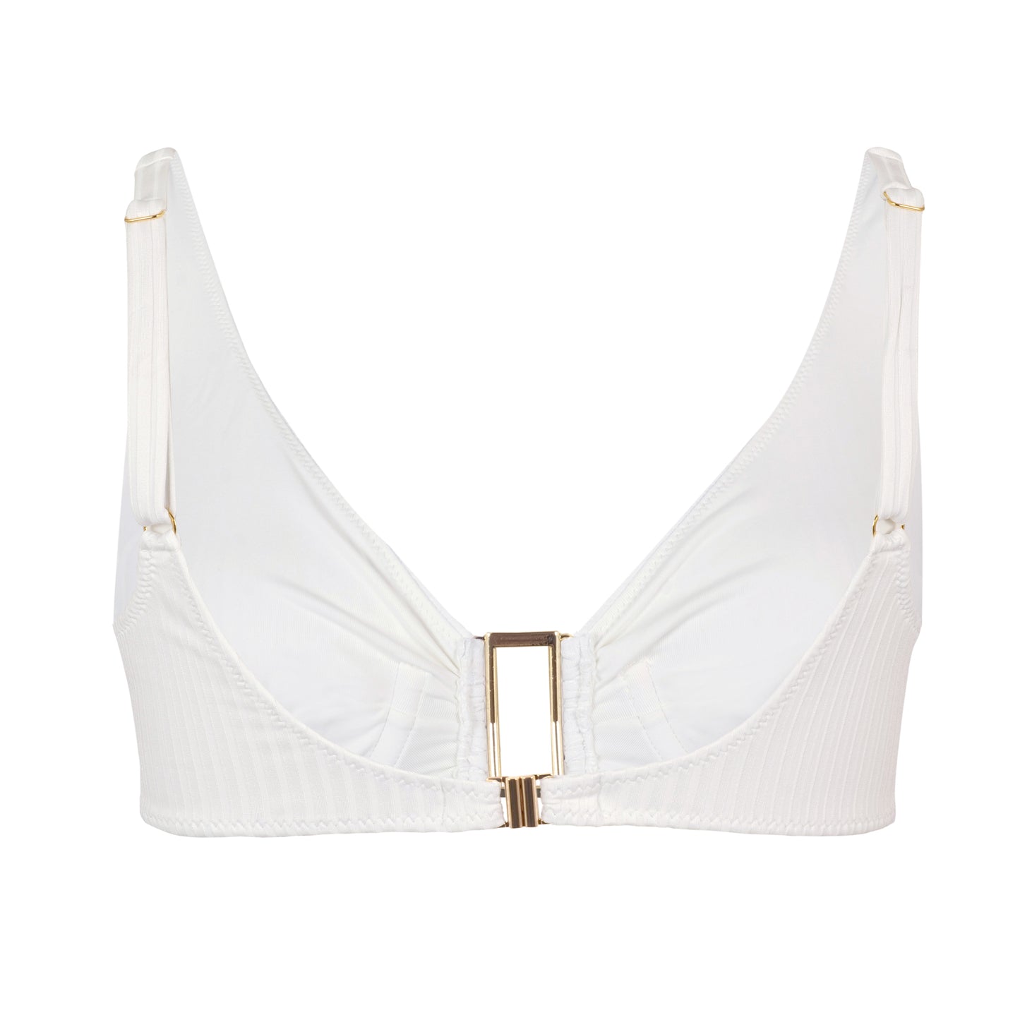 Bel Air Bikini Top Ivory Ribbed - Bikini Top