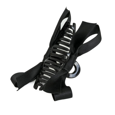 Large Claw Clip With Bow Black - Hair Accesories