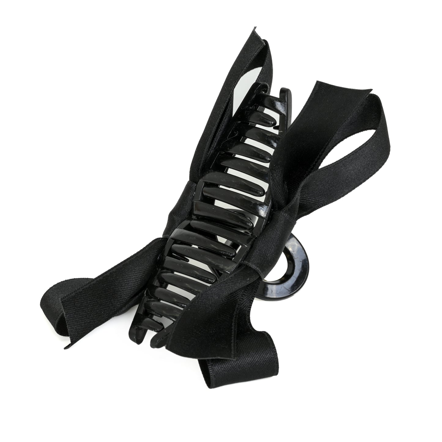 Load image into Gallery viewer, Large Claw Clip With Bow Black - Hair Accesories
