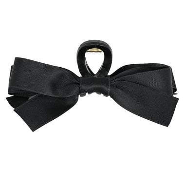 Large Claw Clip With Bow Black - Hair Accesories