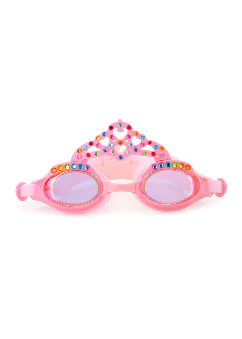 Princess Crown Peach Pink Swim Goggles
