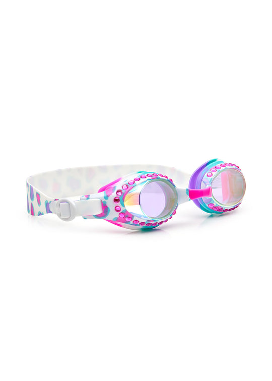 Load image into Gallery viewer, Purrincess Pink Cati B Cheetah Printed Frame Swim Goggles - Goggles
