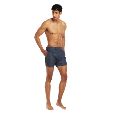 Tailored Swim Shorts in Navy/Clear Water Blue - Swim Shorts