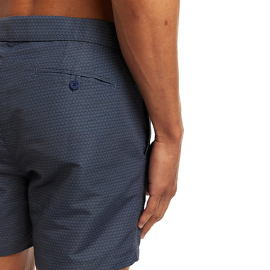 Tailored Swim Shorts in Navy/Clear Water Blue - Swim Shorts