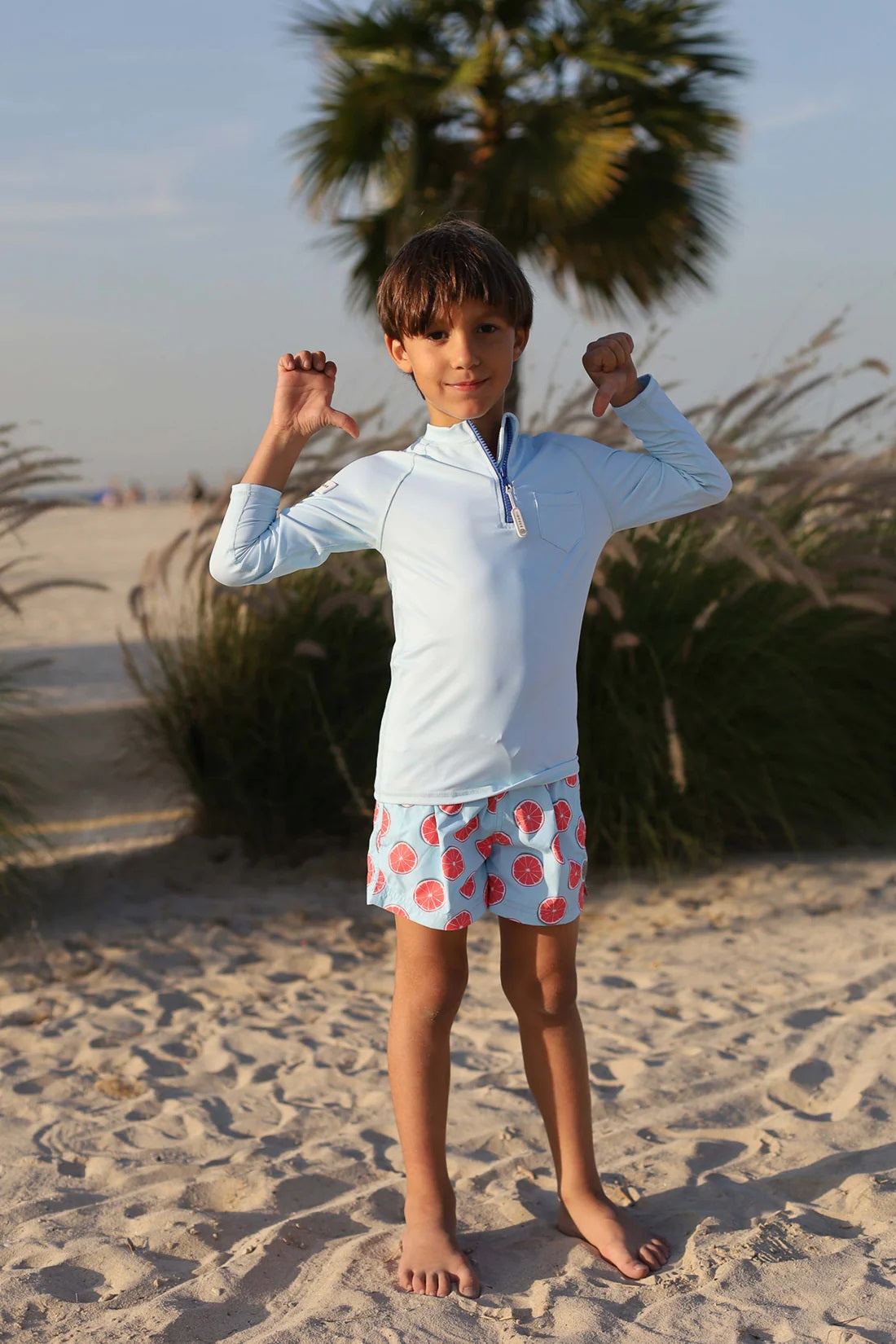 Load image into Gallery viewer, Boy UV Tees Long Sleeve Fresh Blue - Rash Guard
