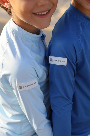 Boy UV Tees Long Sleeve Fresh Blue - Rash Guard