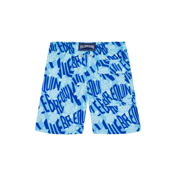 Load image into Gallery viewer, Boys Swim Shorts Ronde des Tortues Logo
