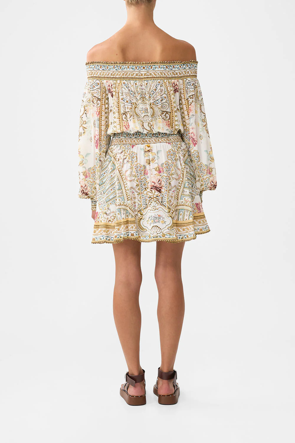Load image into Gallery viewer, Off Shoulder Short Dress Ottoman Dynasty
