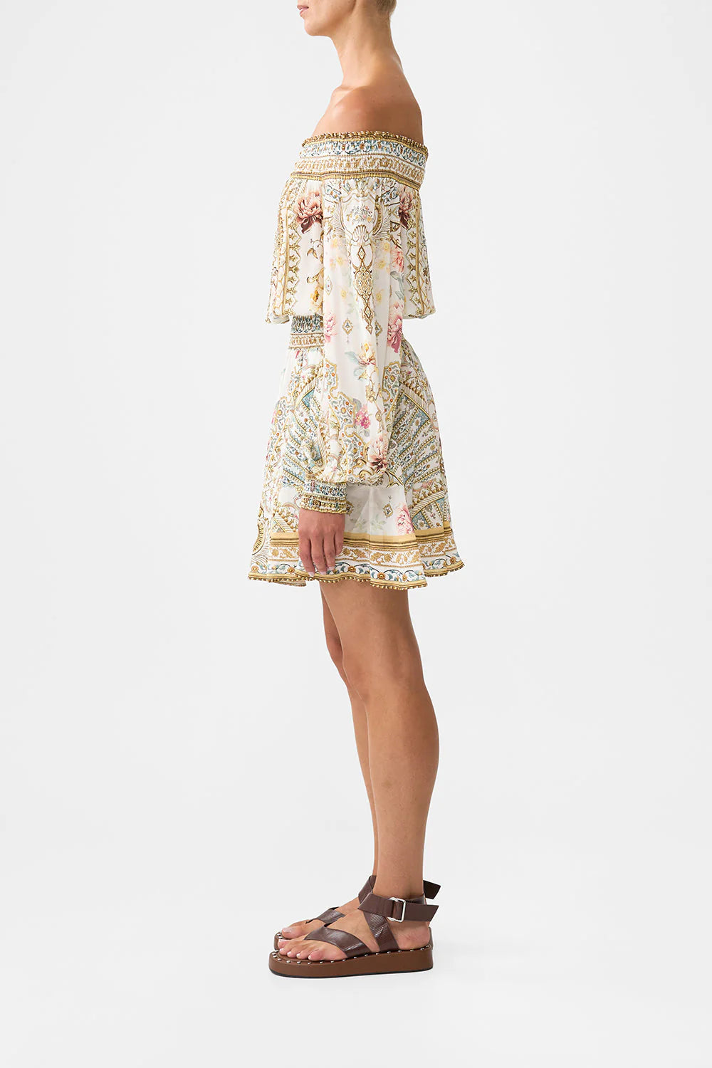 Load image into Gallery viewer, Off Shoulder Short Dress Ottoman Dynasty
