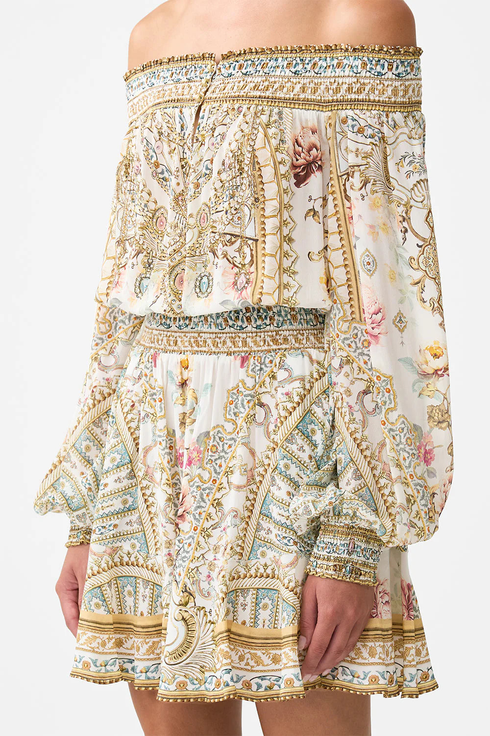 Load image into Gallery viewer, Off Shoulder Short Dress Ottoman Dynasty
