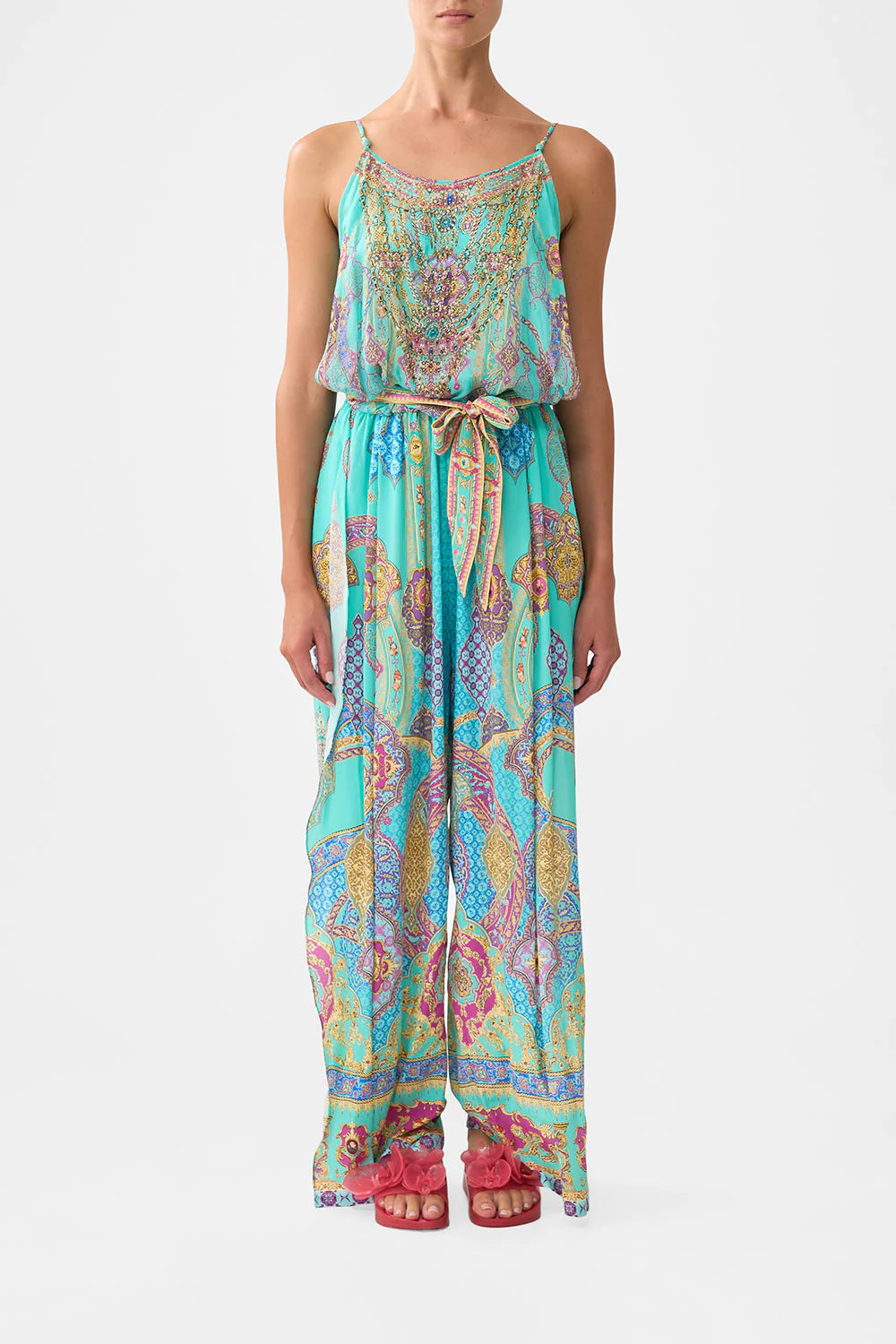 Load image into Gallery viewer, Shoestring Strap Jumpsuit The Concubines Corridor
