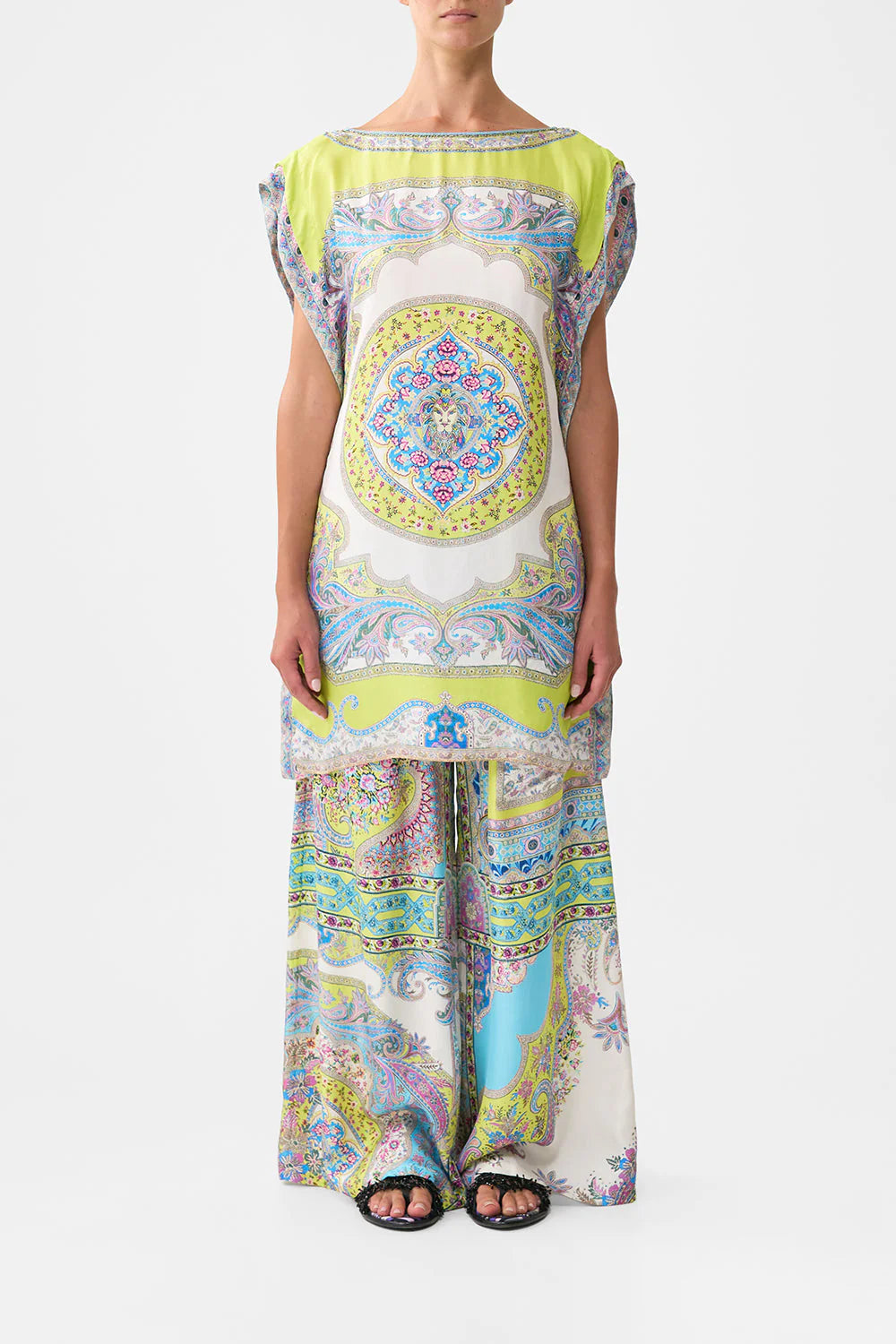 Load image into Gallery viewer, Gusset Tunic Short Kaftan Magic Carpet Ride
