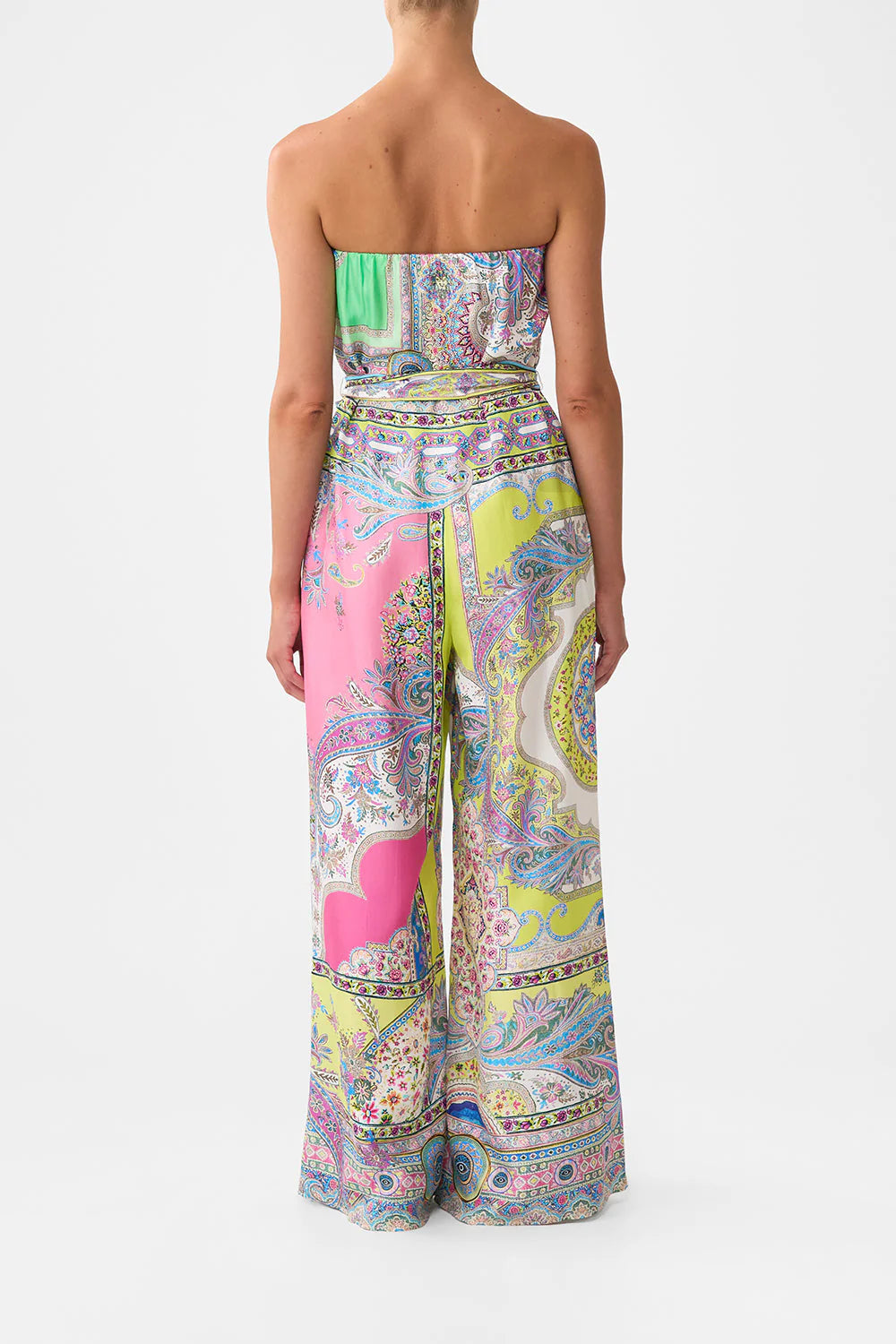 Load image into Gallery viewer, Tie Waist Strapless Jumpsuit Magic Carpet Ride
