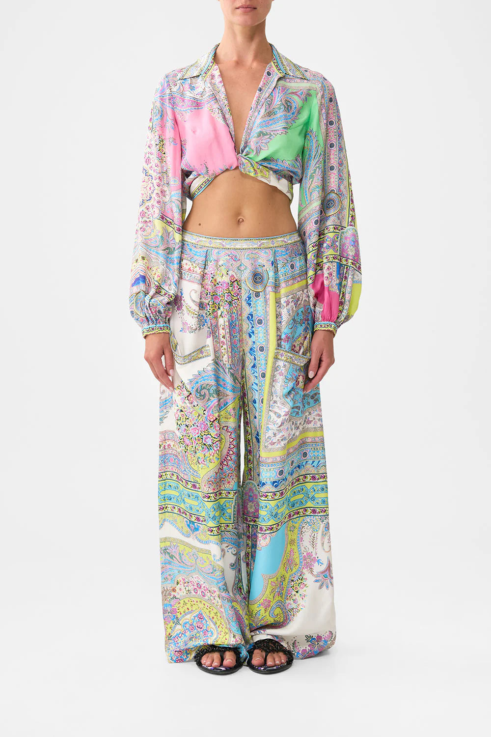 Load image into Gallery viewer, Wide Leg Trousers with Front Pocket Magic Carpet Ride
