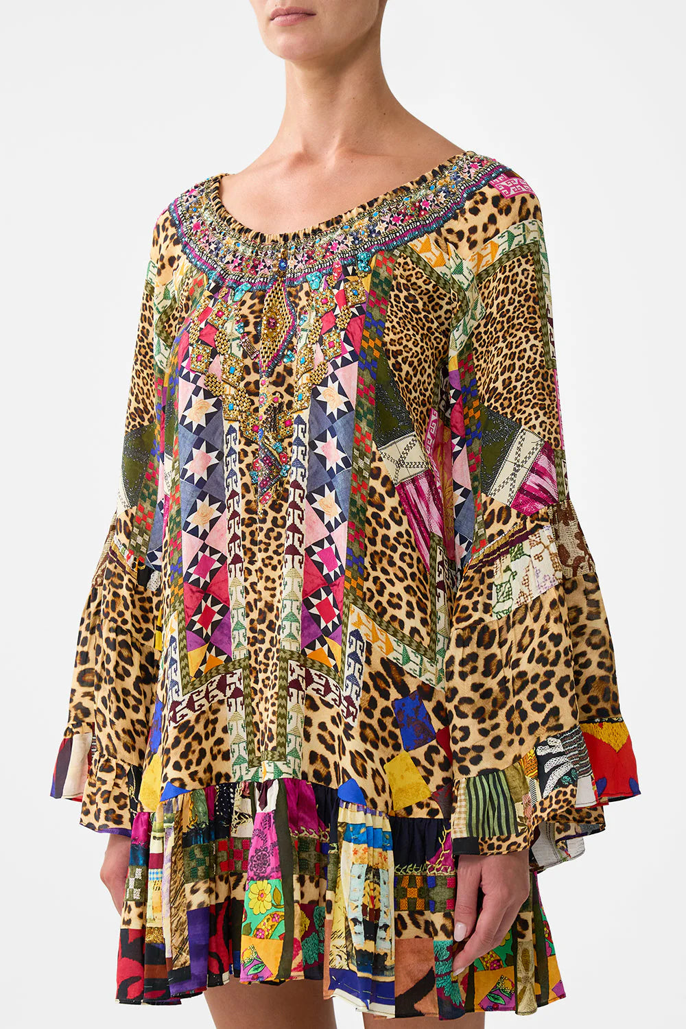 Load image into Gallery viewer, A Line Frill Dress Embroidered Ever After
