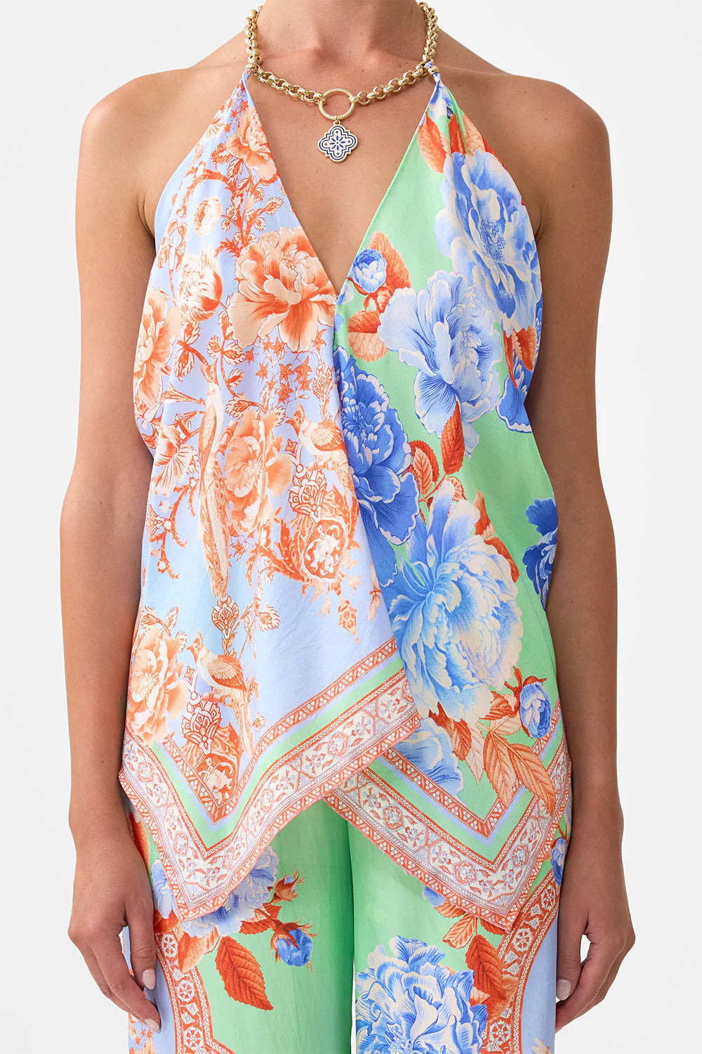 Load image into Gallery viewer, Knotted Scarf Top Topkapi Pop
