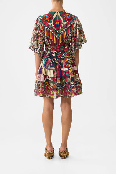 Tiered Skirt Mini Dress Patchwork Alchemy
