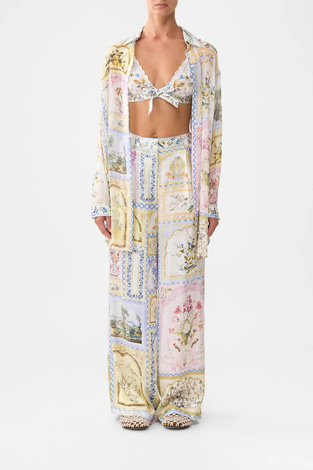 Wide Leg Waisted Pant Botanical Ballads