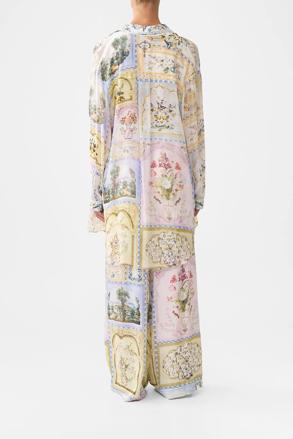 Load image into Gallery viewer, Wide Leg Waisted Pant Botanical Ballads
