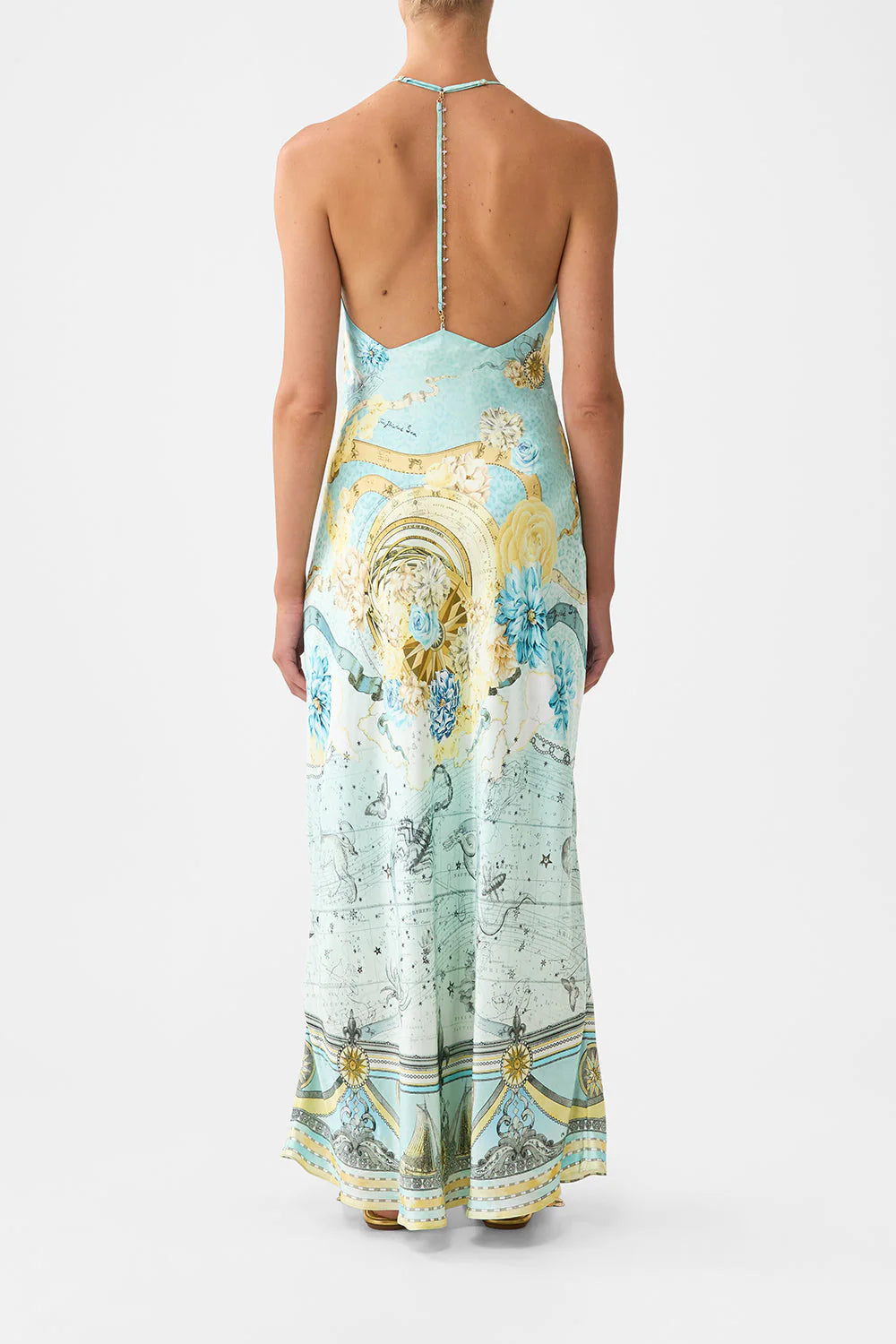 Load image into Gallery viewer, Halter Chain Slip Dress My Lucky Stars
