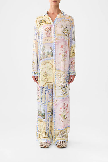 Shirt Tunic with Side Buttons Botanical Ballads