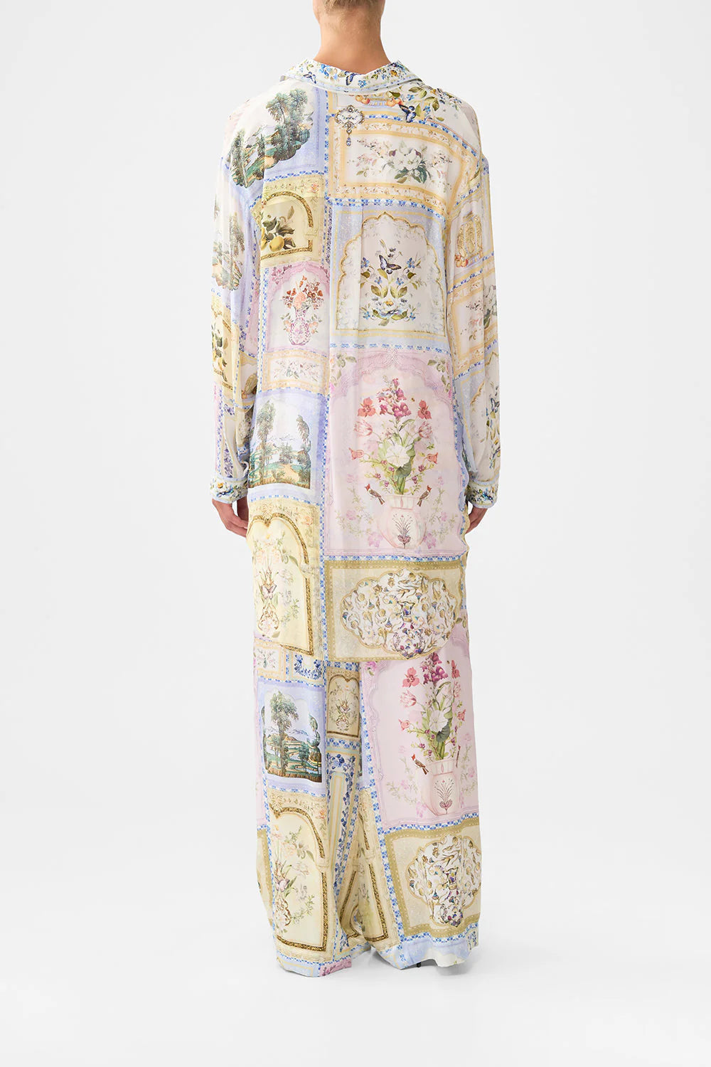 Load image into Gallery viewer, Shirt Tunic with Side Buttons Botanical Ballads
