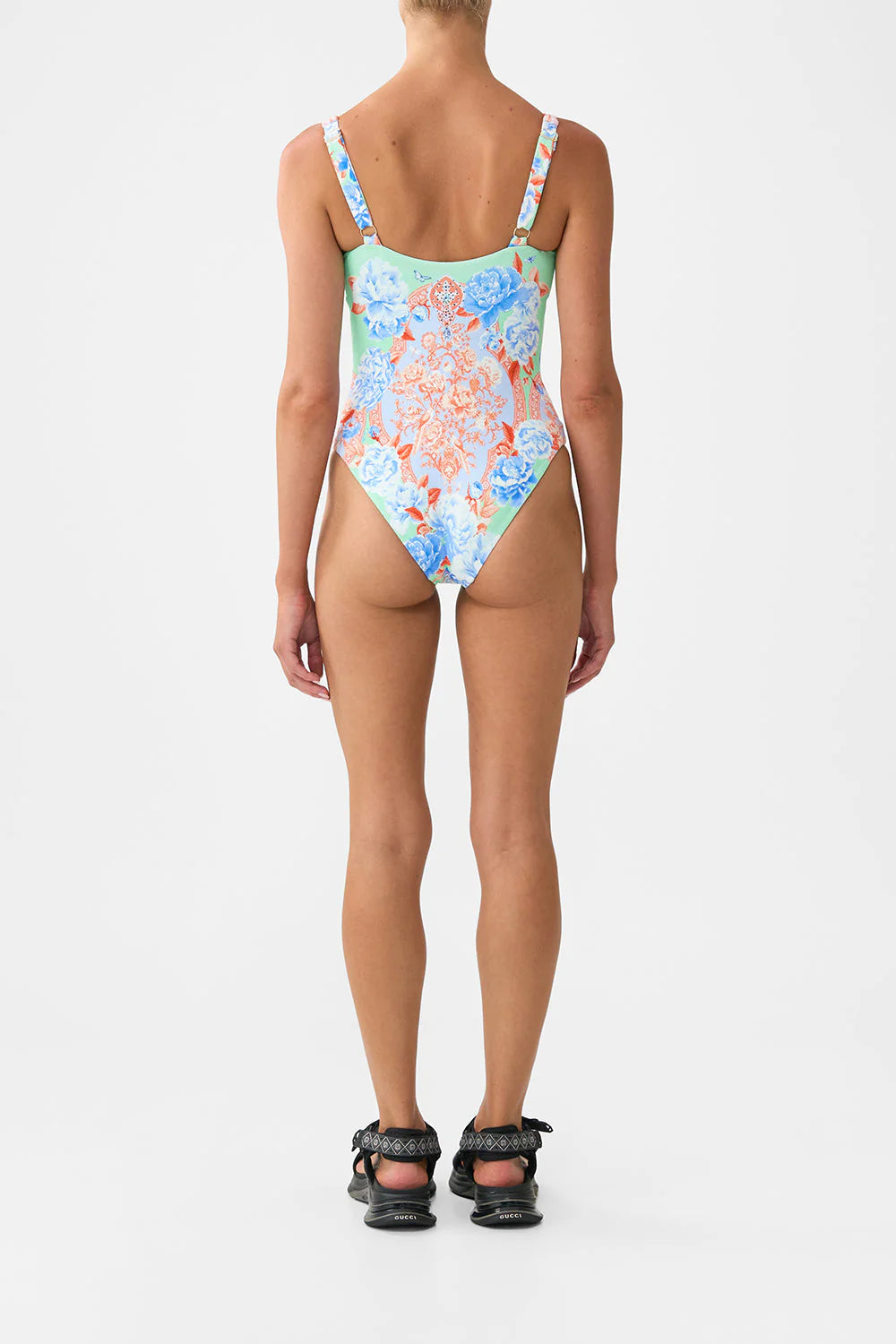 Load image into Gallery viewer, Sweetheart Neck One Piece with Tie Front Topkapi Pop
