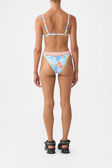Tri Bikini Top with Knot Front Topkapi Pop