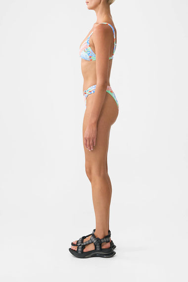 Regular Bikini Bottom with Ruched Knot Sides Topkapi Pop