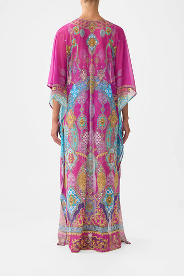 Long V Neck Kaftan with Ring Front Trim Concubines, Sultans and Courtiers