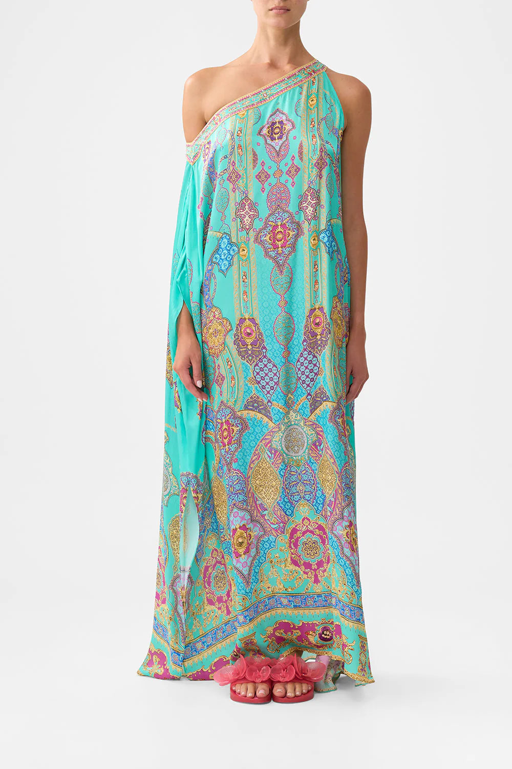 Load image into Gallery viewer, One Shoulder Kaftan with Neckband The Concubines Corridor

